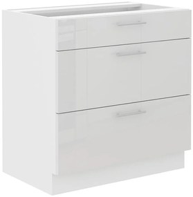 Kuchynská skrinka Lara 80d 3s Bb Mdf biely lesk