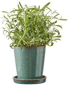 Kameninový obal na kvetináč ø 10 cm Gastro Green/Black – Bitz