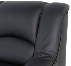 Kožená sedacia súprava DUBAJ LUX 3+2+1 čierna, čierna (k-70)