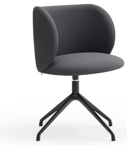 Tmavosivé čalúnené jedálenské kreslo Mogi – Teulat