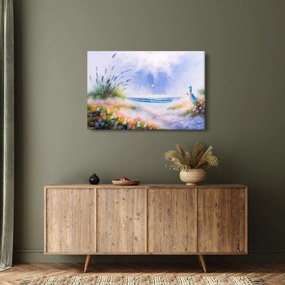 Obraz - Romantická pláž, olejomaľba (90x60 cm)