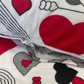 Obliečky flanelové Love dream 200x140cm+90x70cm TiaHome
