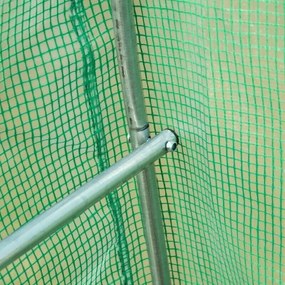 Bauerkraft Fóliový skleník 4x2x2 m 8 m² kovový rám UV fólia 2 vchody
