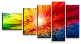 Sablio Obraz - 5-dílný Farebná explózia - 100x60 cm