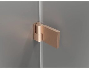 Mexen Lunar-B L pravý výklopný sprchový kút 85 x 80 cm, číre sklo, medená matná, 832L-085-080-65-00-P