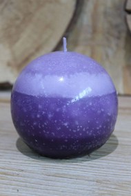 Fialová voňavá sviečka v tvare gule 9cm