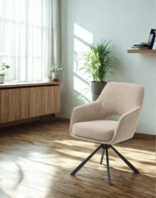 Otočné jedálenské kreslo Cowley, béžové (54900004)