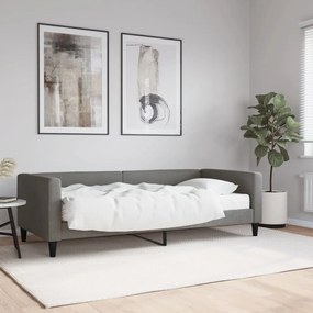 Denná posteľ s matracom tmavosivá 90x200 cm látka 3196561