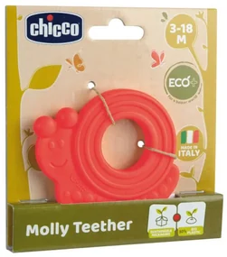 Hryzačka Eco+ Slimáčik Molly červený 3m+