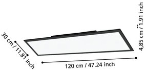 Eglo 31726 - LED Stmievateľné stropné svietidlo SALOBRENA-Z LED/33,5W/230V čierna
