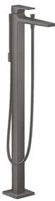 Hansgrohe Metropol, vaňová batéria na podlahu, kefovaná čierna chrómová, HAN-32532340