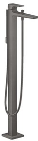 Hansgrohe Metropol, vaňová batéria na podlahu, kefovaná čierna chrómová, HAN-32532340