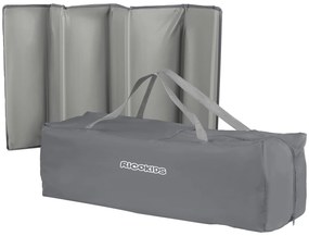 Ricokids Cestovná postieľka + matrac + taška125 x 65 x 78 cm RK-240 svetlosivá