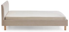 Béžová čalúnená jednolôžková posteľ bez roštu 120x200 cm Joker – Meise Möbel