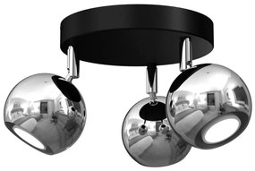 Bodové svietidlo COMET 3xGU10/8W/230V čierna/lesklý chróm