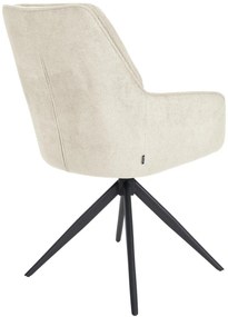 Jedálenská stolička Jules - látka - Krémová