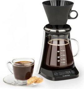 Klarstein Craft Coffee, kávovar, 600 ml, váha, časovač, nadstavec s filtrom, čierny/biely