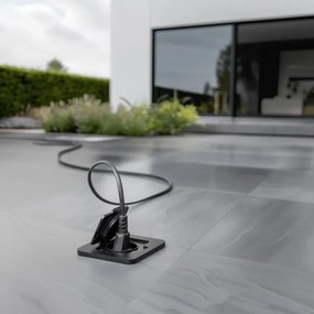 Solight 5B322B - Vonkajšia vstavaná podlahová zásuvka IP55 čierna obdĺžnikový