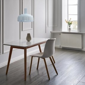 Závesné svietidlo Visby, 1x modré kovové tienidlo, bl