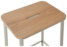 Krémovobiele barové stoličky v súprave 2 ks (výška sedadla 65 cm) Abba – Marckeric