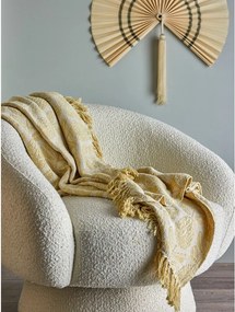 Žltá deka s prímesou bavlny 130x155 cm Pratello – Bloomingville