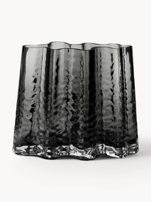 Ručne fúkaná váza so štruktúrovaným povrchom Gry, V 19 cm