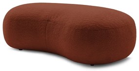 Podnožka z textílie buclé v tehlovooranžovej farbe Saint-Germain – Bobochic Paris