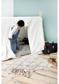 Krémový prateľný ručne tkaný bavlnený koberec 70x100 cm Mini Bereber – Lorena Canals