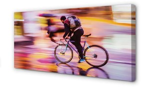 Obraz canvas Bike svetla muža 140x70 cm