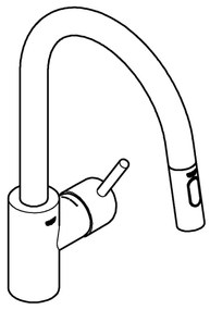 GROHE 31483DC2 - Drezová batéria CONCETTO z nehrdzavejúcej ocele