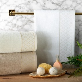 BAVLNENÝ UTERÁK LAYLA 70X140 CM BIELA