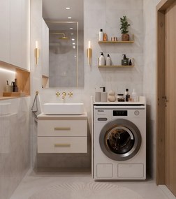 Koupelnová skříňka na pračku Pola 64 cm béžová