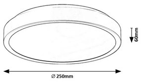 Rabalux 71252 kúpeľňové stropné LED svietidlo Samira 25 cm, čierna