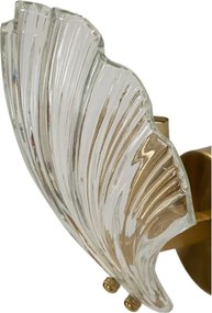 Sklenené nástenné svietidlo v zlatej farbe Da Muro Shell – Mauro Ferretti