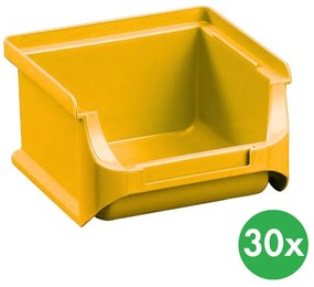 Plastové boxy PLUS 1, 102 x 100 x 60 mm, žlté, 30 ks