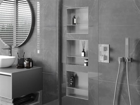 Zápustná polica pod omietku Mexen X-Wall-NR 30x30 cm - inox, 1911303010S