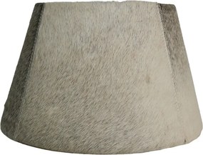 Šedo hnedé tienidlo na lampu z hovädzej kože 40 cm - 30 * 40 * 22,5 cm