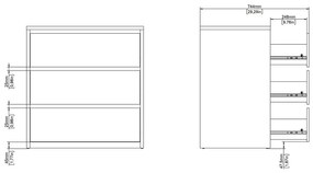 Biela komoda 80x84x48 cm Next – Tvilum