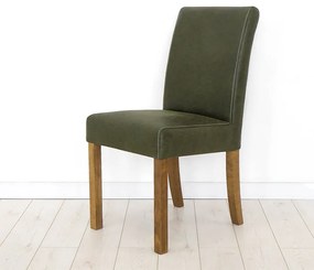 Čalúnená jedálenská stolička so zeleným poťahom 49x61x95 cm