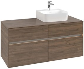 VILLEROY &amp; BOCH Collaro závesná skrinka pod umývadlo na dosku (umývadlo vpravo), 4 zásuvky, s LED osvetlením, 1200 x 500 x 548 mm, Arizona Oak, C099B0VH