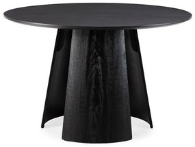Okrúhly jedálenský stôl s čiernou doskou ø 120 cm Zuri – MOME