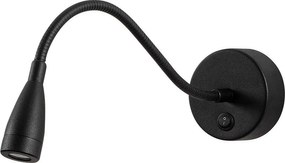 Čierne LED nástenné svietidlo Reading – Opviq lights