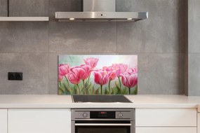 Nástenný panel  tulipány obrázok 125x50 cm