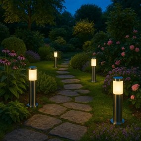 Vonkajšia lampa BROOKLYN 1xE27/60W/230V 45 cm IP44 matný chróm