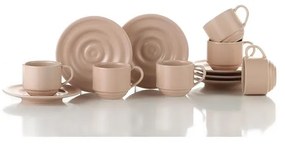 Ružové šálky v súprave 6 ks na espresso 75 ml – Kütahya Porselen