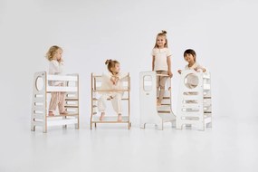 Učiaca veža Montessori pre súrodencov biela