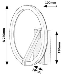 Rabalux 71350 - LED nástenné svietidlo RENARA LED/8W/230V 3000K