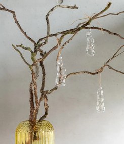 Set 4ks závesná sklenená dekorácia králiček - 4*4*11 cm