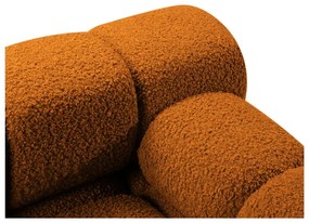 Oranžový modul pohovky z textílie bouclé (pravý roh) Bellis – Micadoni Home