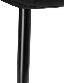 Jedálenská stolička ELIOT zamatová, čierna